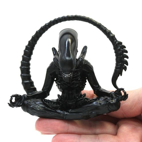 Meditating Alien in Lotus Pose with Gyan Mudra Hands